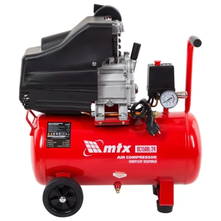 Компрессор воздушный MTX 58003, DC1500L/24, 1,5 кВт, 24 л, 210 л/мин купить в Когалыме