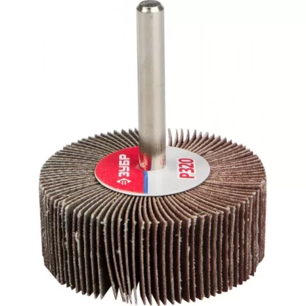 Круг шлифовальный ЗУБР "МАСТЕР" веерный лепестковый, на шпильке, тип КЛО, зерно-электрокорунд нормальный, P320, 20х50мм 36601-320 купить в Когалыме