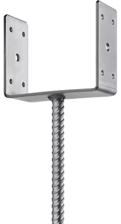 ЗУБР ОС-U, 141 x 120 x 60 мм, U-образное основание столба (310286-140) купить в Когалыме