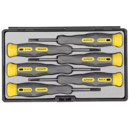 Набор STAYER &quot;PROFESSIONAL&quot; &quot;MAX-GRIP&quot;: Отвертки для точн работ, Cr-V, двухкомп рукоятка, магнит наконеч, 6 предметов 25826-H6 G купить в Когалыме