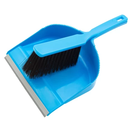 Набор: совок с кромкой 330 x 225 мм и щетка-сметка 285 мм, голубой, Home Palisad 933105 купить в Когалыме