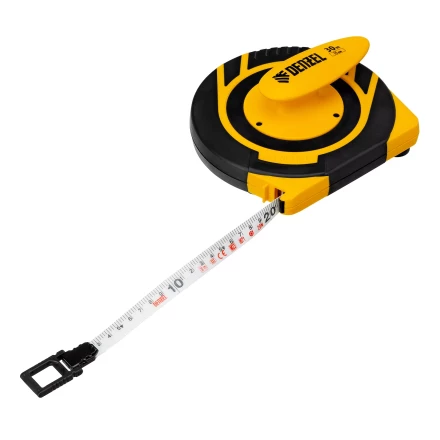 Рулетка геодезическая Denzel 30 м х 15 мм, закрытый корпус, фиберглассовая лента 31291 купить в Когалыме