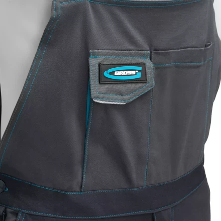 Полукомбинезон профессиональный рабочий Gross 90442, 97% хлопок 3% спандекс, M купить в Когалыме