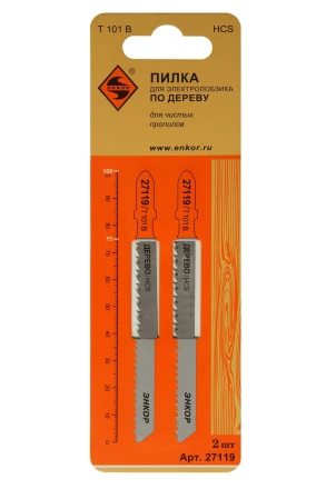Пилка для электролобзика T101 B 2 шт. Энкор 27119 купить в Когалыме
