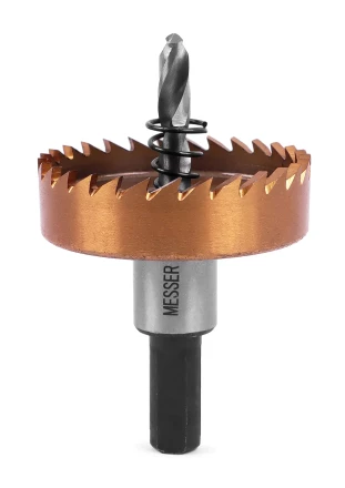 HSS-TiN коронка MESSER 42мм с центр. сверлом и толкающей пружиной для  лист. материала  до 2 мм ц/х купить в Когалыме