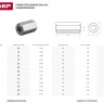 Гайка DIN 6334 переходная, M8, 3 шт, оцинкованная, ЗУБР 303756-08 купить в Когалыме