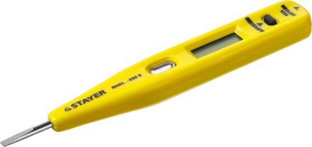 Тестер напряжения STAYER &quot;MASTER&quot; цифровой со световым индикатором, 12-220В, 125мм 45290 купить в Когалыме