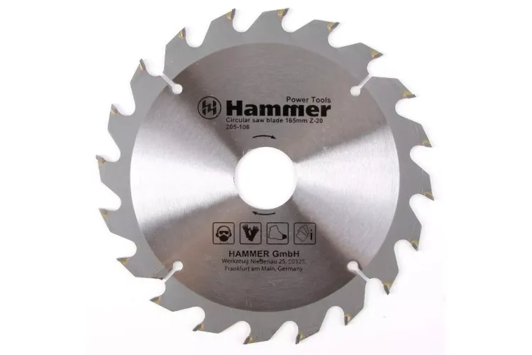 Диск пильный твердосплавный HAMMER Ф165х30мм 20зуб. купить в Когалыме