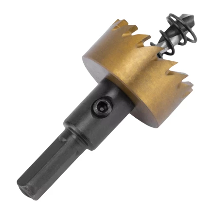 Коронка по металлу HSS, 28 мм, нитридтитановое покрытие Denzel 724106 купить в Когалыме