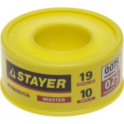 Фумлента STAYER &quot;MASTER&quot;, плотность 0,25 г/см3, 0,075ммх19ммх10м 12360-19-025