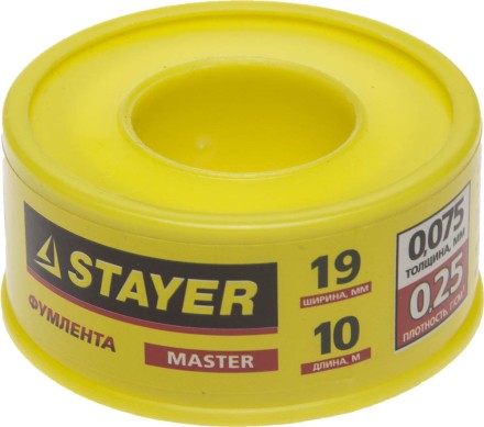 Фумлента STAYER &quot;MASTER&quot;, плотность 0,25 г/см3, 0,075ммх19ммх10м 12360-19-025 купить в Когалыме