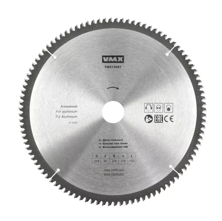 Диск пильный ф255х30 z100 алюминий VMX 512487 купить в Когалыме