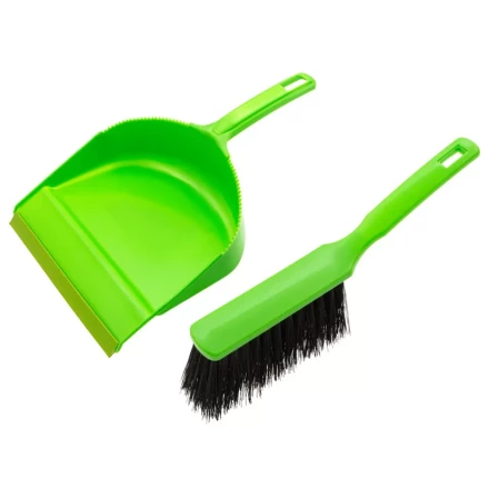 Набор: совок с кромкой 330 x 225 мм и щетка-сметка 285 мм, зеленый, Home Palisad 933115 купить в Когалыме