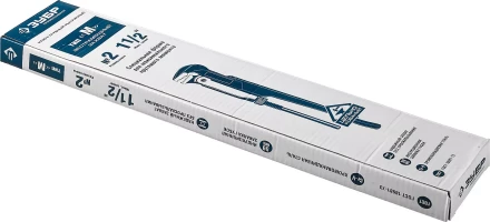 Ключ трубный рычажный ЗУБР "ПРОФЕССИОНАЛ", прямые губки, цельнокованый, Сr-V, № 2,  1,5" 27335-2_z01 купить в Когалыме