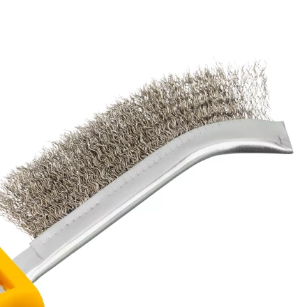 Щетка металлическая с пластмассовой ручкой, нержавеющая проволока Denzel 748287 купить в Когалыме