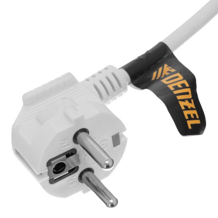 Шнур сетевой Denzel Energy Series, ПВС, 1,5 м, 3 x 1 мм, с неразборной вилкой, белый, 3 м, 37662 купить в Когалыме