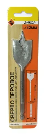 Сверло для дерева 32Х152 мм перовое Энкор 19115 купить в Когалыме