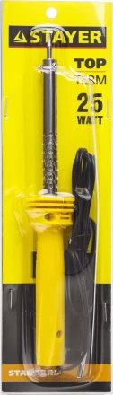 Паяльник STAYER "STANDARD" с пластмассовой рукояткой и долговечным жалом, 25 Вт, конус 55330-25 купить в Когалыме