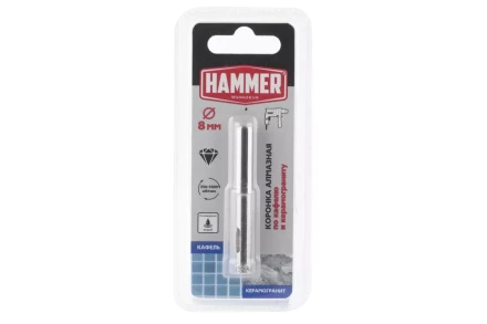 Коронка алмазная HAMMER Ф8х60мм (DHS 8.0*60/5) купить в Когалыме