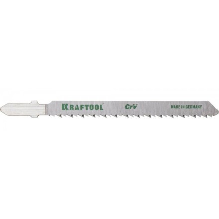 Полотна KRAFTOOL, T101BR, для эл/лобзика, Cr-V, по дереву, фанере, ламинату, обратный рез, EU-хвост., шаг 2,5мм, 75мм, 2шт 159516-2,5 купить в Когалыме