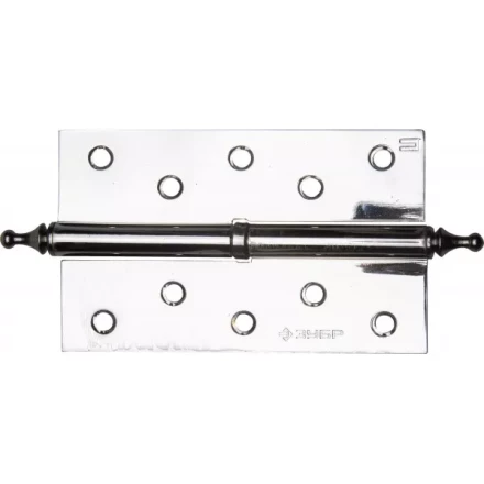 Петля дверная разъемная ЗУБР "ЭКСПЕРТ", 1 подшипник, цвет хром (CP), левая, с крепежом, 125х75х2,5мм, 2 шт 37605-125-2L купить в Когалыме