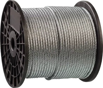 Трос стальной ЗУБР "ПРОФЕССИОНАЛ", оцинкованный, DIN 3055, d=2 мм, L=200 м 4-304110-02 купить в Когалыме