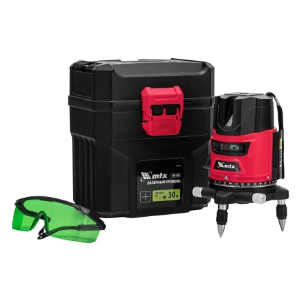 Лазерный уровень MTX CRX-30G, 30 м, зеленый луч, батарейки, резьба 5/8" 35032 купить в Когалыме
