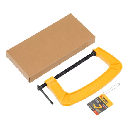 Струбцина G-образная Denzel, усиленная, 200 мм, 20646 купить в Когалыме