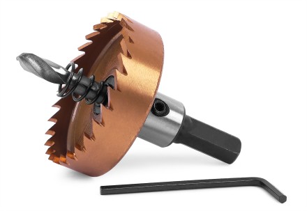 HSS-TiN коронка MESSER 48мм с центр. сверлом и толкающей пружиной для  лист. материала  до 2 мм ц/х купить в Когалыме