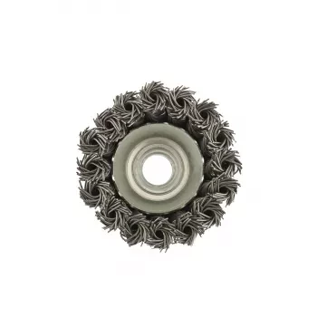 Щетка для УШМ, 65 мм, М14, &quot;чашка&quot;, крученая металлическая проволока  MATRIX 74620 купить в Когалыме