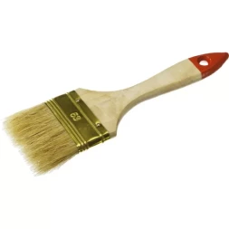 Кисть плоская ЗУБР "УНИВЕРСАЛ-ОПТИМА", светлая щетина, деревянная ручка, 63мм 01099-063_z01