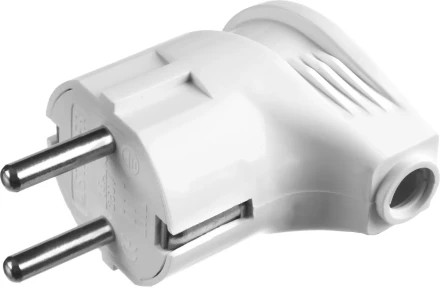 Вилка MAXElectro электрическая, 16А/220В, угловая, с заземлением, белая, STAYER 55161-W купить в Когалыме