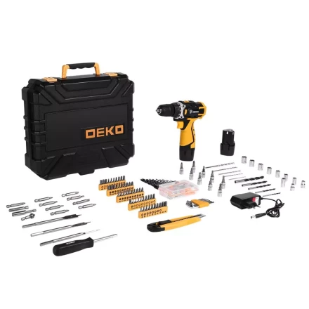 Дрель аккумуляторная DEKO DKCD12FU-Li, 063-4139 + набор 193 аксессуара купить в Когалыме