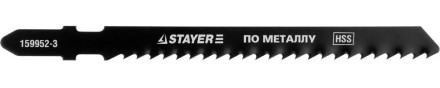 Полотна STAYER &quot;PROFI&quot;, T127D для эл/лобзика, HSS, по мягкому металлу (3-15мм), EU-хвост., шаг 3мм, 75мм, 2шт 159952-3_z01 купить в Когалыме