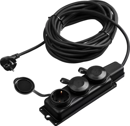 ЗУБР КГ-325-Ш3, КГ, 3 x 2.5 мм2, IP44, 15 м, 3 гн., 4000 Вт, силовой удлинитель, Профессионал (55024-15) купить в Когалыме