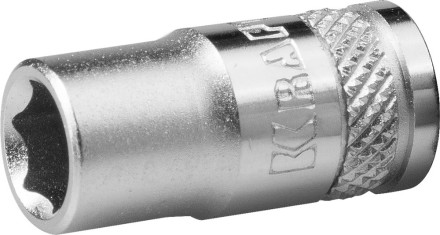 Торцовая головка KRAFTOOL &quot;INDUSTRIE QUALITAT&quot;, Cr-V, FLANK, хромосатинированная, 1/4&quot;, 7 мм 27815-07_z01 купить в Когалыме