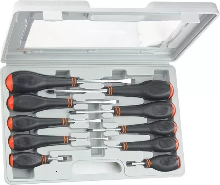 Набор отверток СrV в пластмассовом боксе 10 шт. SPARTA 133565 купить в Когалыме