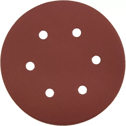 Круг шлифовальный ЗУБР "МАСТЕР" универсальный, из абразивной бумаги на велкро основе, 6 отверстий, Р320, 150мм, 5шт 35566-150-320 купить в Когалыме