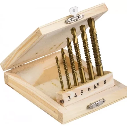 ЗУБР "МАСТЕР". Сверло фрезеровальное по дереву, тонколистному металлу, 6шт, 3-4-5-6-6.5-8 мм 29965-H6 купить в Когалыме