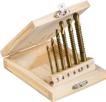 ЗУБР "МАСТЕР". Сверло фрезеровальное по дереву, тонколистному металлу, 6шт, 3-4-5-6-6.5-8 мм 29965-H6 купить в Когалыме