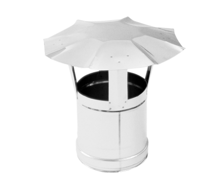 Зонт дымохода из нержавеющей стали (Диаметр 120 мм) для теплогенераторов BALLU EC, VERTIGO купить в Когалыме