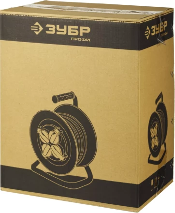 Удлинитель ЗУБР "ПРОФИ" на металл катушке, КГ 3х1,5кв мм, морозостойкий, 4 гнезда, IP44, макс мощность 3500Вт, 30м 55085-30 купить в Когалыме