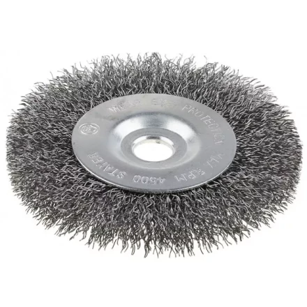 Щетка STAYER дисковая для точильно-шлифовального станка, витая сталь 0,3мм, 175/12,7/16мм 35185-175 купить в Когалыме