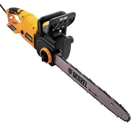 Пила цепная электрическая Denzel EDS-2000, 2 кВт,продольная, шина 40 см, шаг 3/8, паз 1.3 мм, 56 звеньев 95618 купить в Когалыме