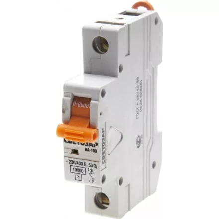 Выключатель автоматический СВЕТОЗАР 1-полюсный, 40 A, "C", откл. сп. 10 кА, 230 / 400 В SV-49071-40-C купить в Когалыме