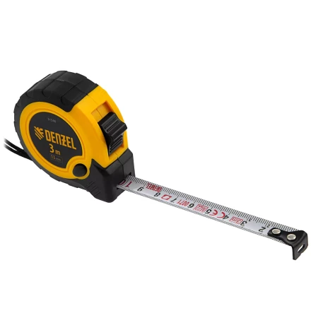 Рулетка Denzel 3м х 13мм, двухкомп. корпус, кнопка-пауза, 31540 купить в Когалыме