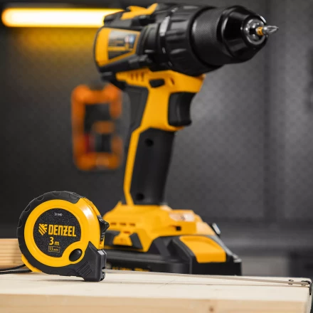 Рулетка Denzel 3м х 13мм, двухкомп. корпус, кнопка-пауза, 31540 купить в Когалыме