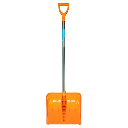 Лопата для уборки снега пластиковая Сибртех, 400х405х1380 мм, стальной черенок, усиленная 61666 купить в Когалыме