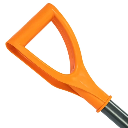 Лопата для уборки снега пластиковая Сибртех, 400х405х1380 мм, стальной черенок, усиленная 61666 купить в Когалыме