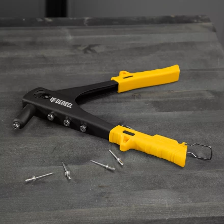 Заклепочник ручной Denzel, 255 мм, заклепки 2,4-3,2-4,0-4,8 мм, 40440 купить в Когалыме